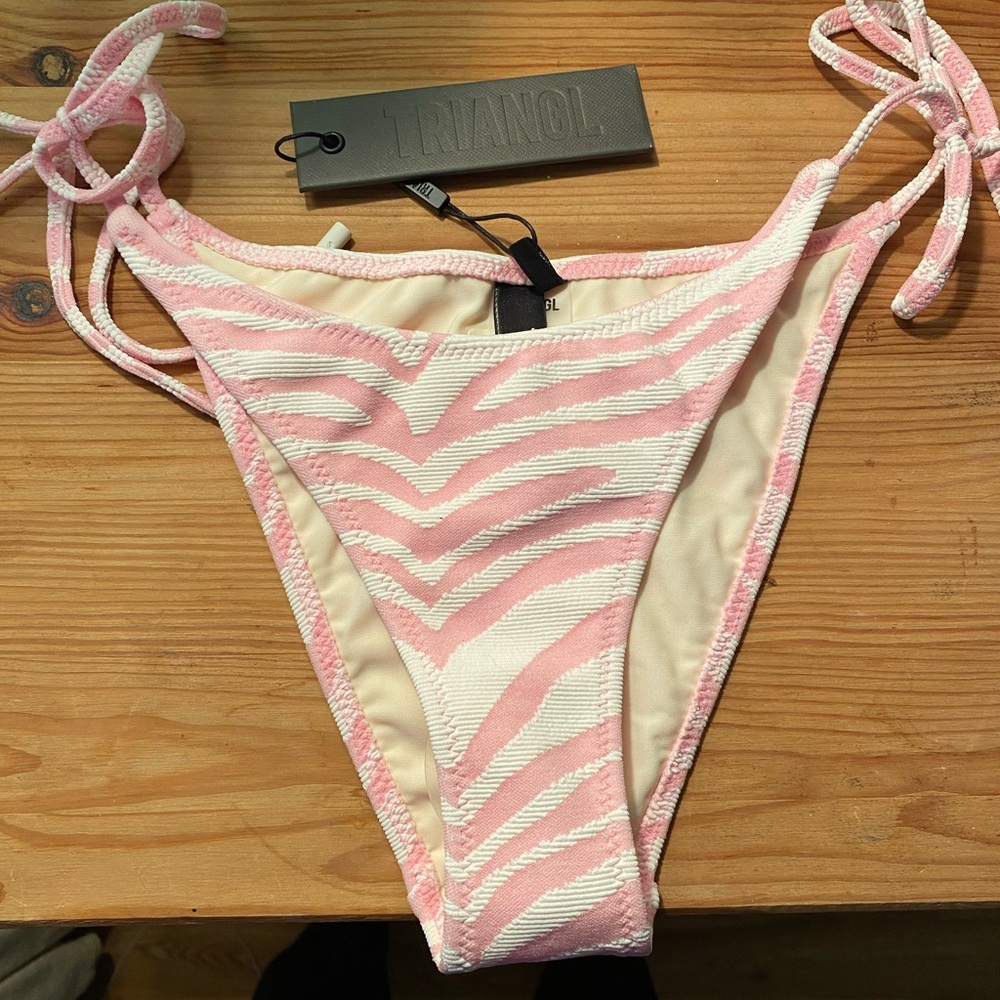 Triangl pink zebra bikini bottom